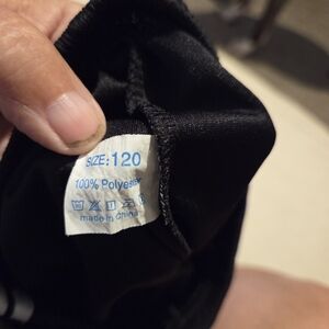 Kids Black Polyester Shorts